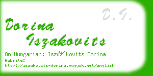 dorina iszakovits business card